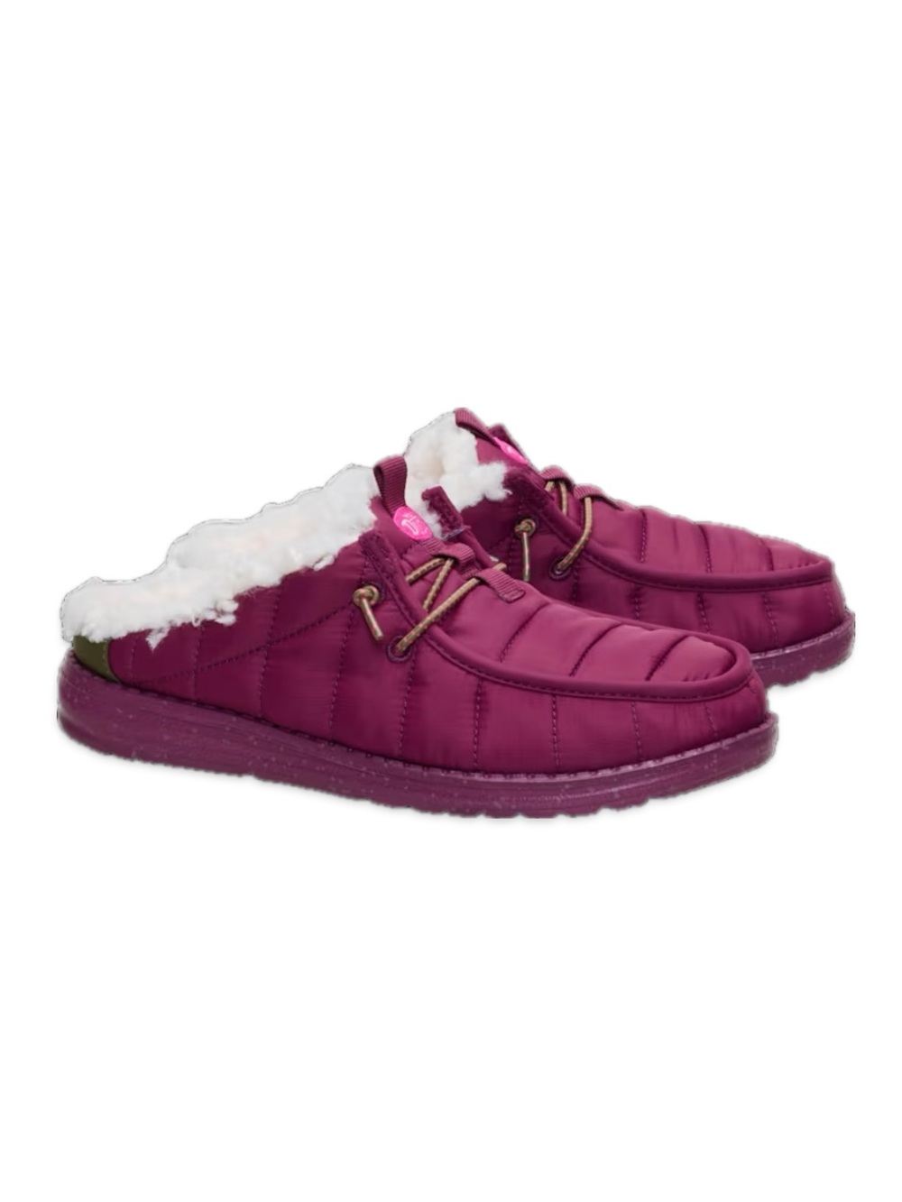 HEYDUDE Women Wendy Slip Camp Shoes Fig Purple Magenta W’s 7 EUR 38 Cozy Casual